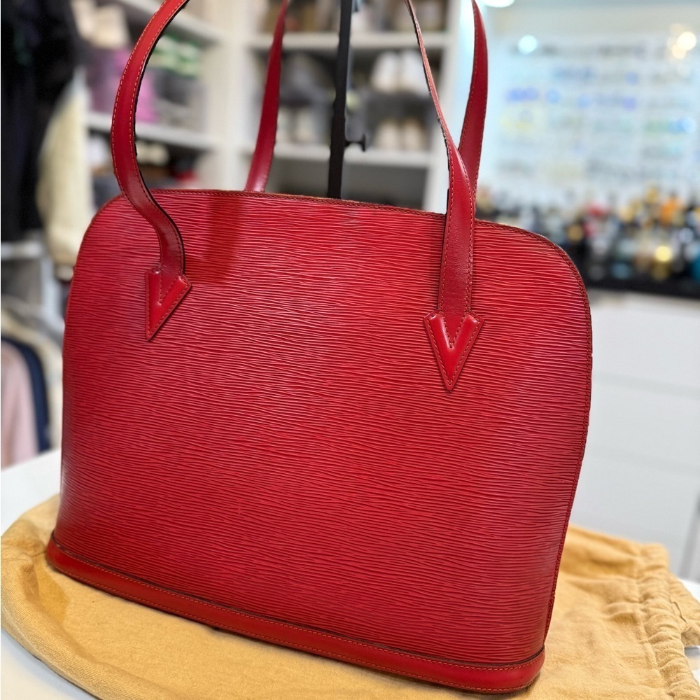 Louis Vuitton Lussac Epi 2way bag - Red Vintage - Picture 4 of 8